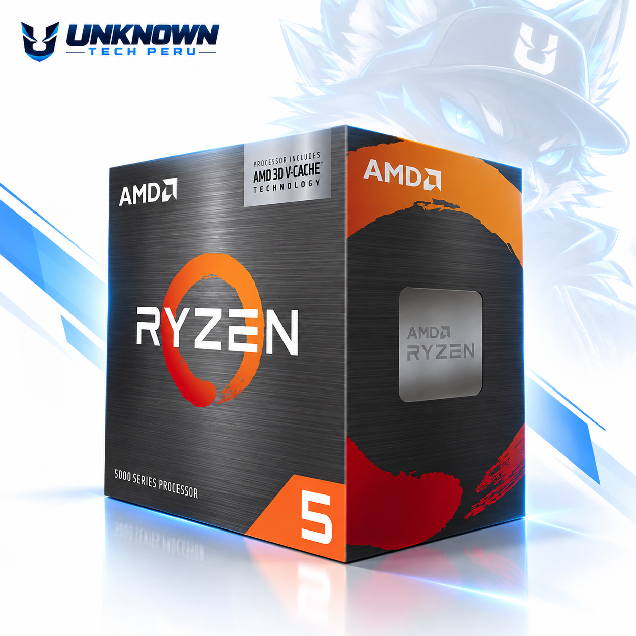 PROCESADOR AMD RYZEN 5 5500X3D ( 100-100001504WOF ) | SERIES 5000 | ZEN 3 | 3.60GHz - 4.20GHz MAX | 96MB - 6N - 12H | Sin Radeon Graphic | C/ COOLER | 105W - 165W MAX | PCIe® 4.0 | AM4 #3