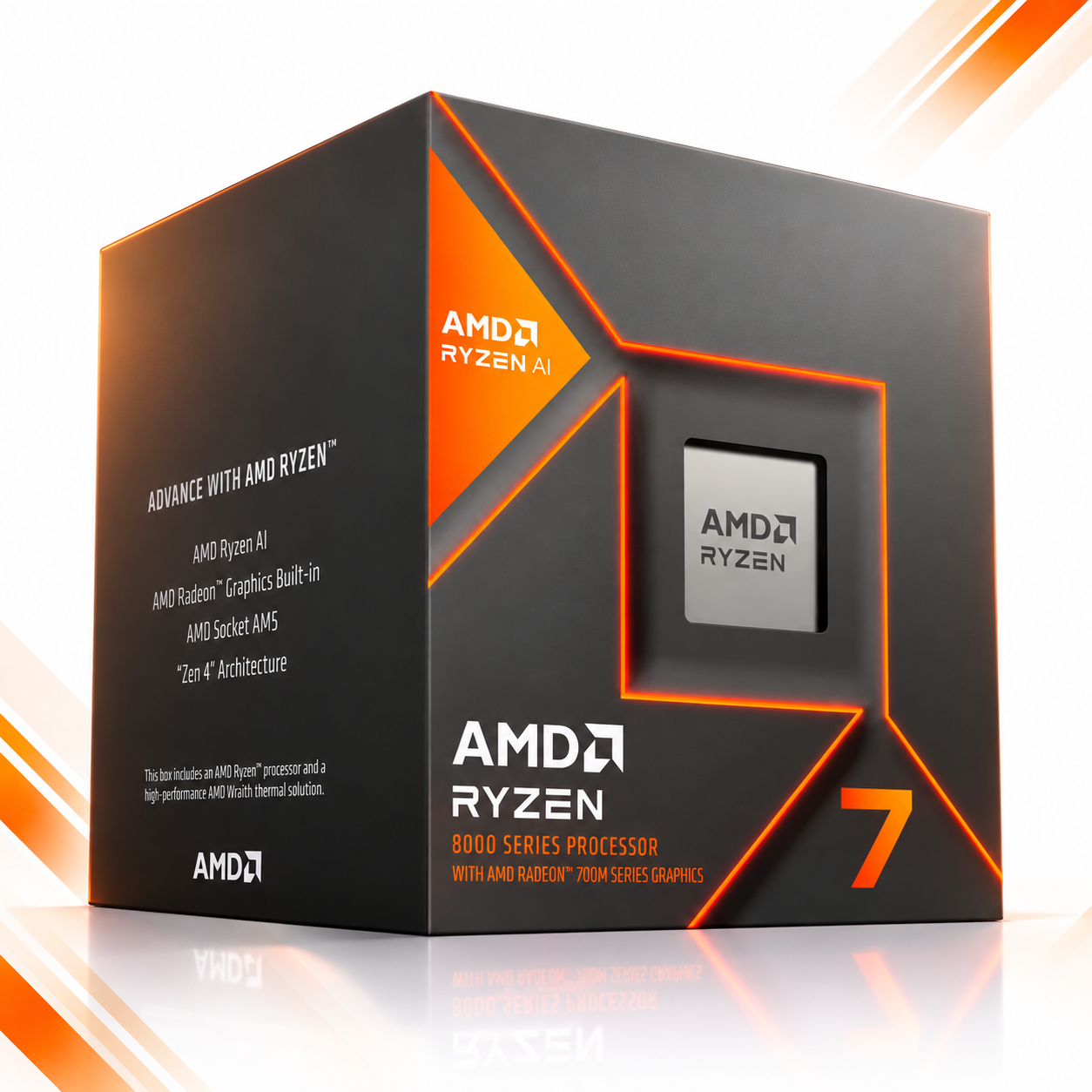 PROCESADOR AMD RYZEN 7 8700G ( 100-100001236BOX ) | SERIES 8000 | ZEN 4 | 4.20GHz - 5.10GHz MAX | 16MB - 6N - 12H | Radeon™ 780M  | S/ COOLER | 45W - 65W MAX | PCIe® 4.0 | AM5