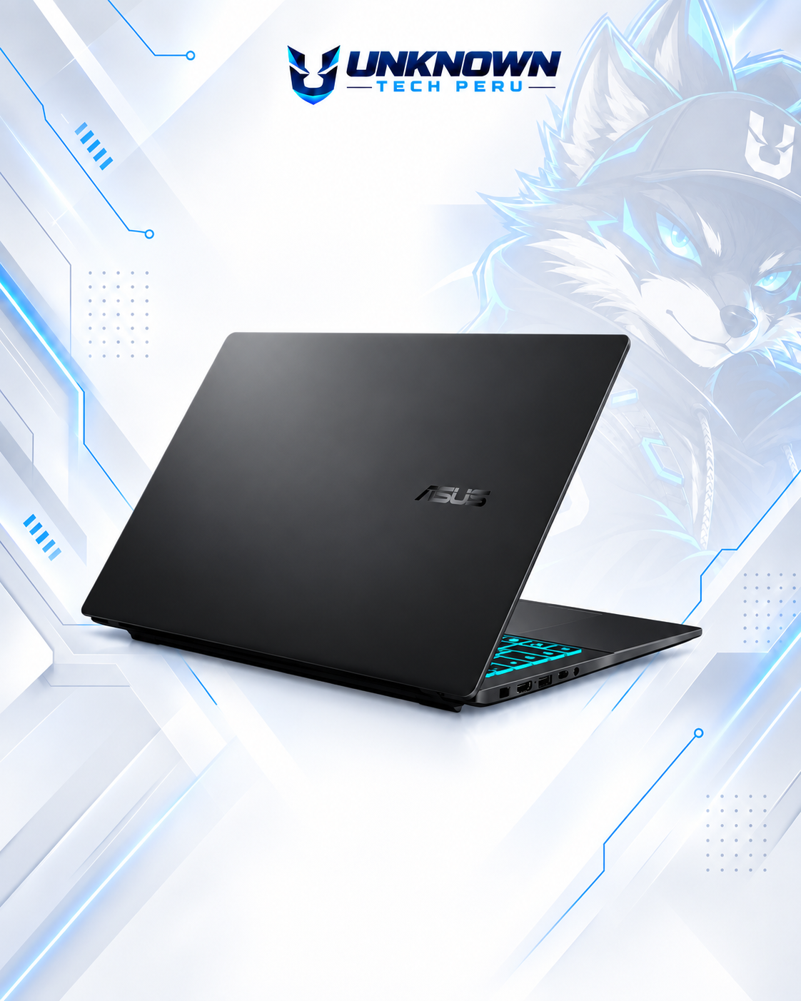LAPTOP GAMING ASUS V16 V3607VM-ES74 GAMING INTEL CORE 7 240H | 512GB SSD M.2 | 16GB RAM DDR5 5600MHz | 16" WUXGA (1920X1200) | 144Hz | NVIDIA GEFORCE RTX 5060 8GB | WIN 11 HOME | COLOR MATTE BLACK | TECLADO INGLES #4