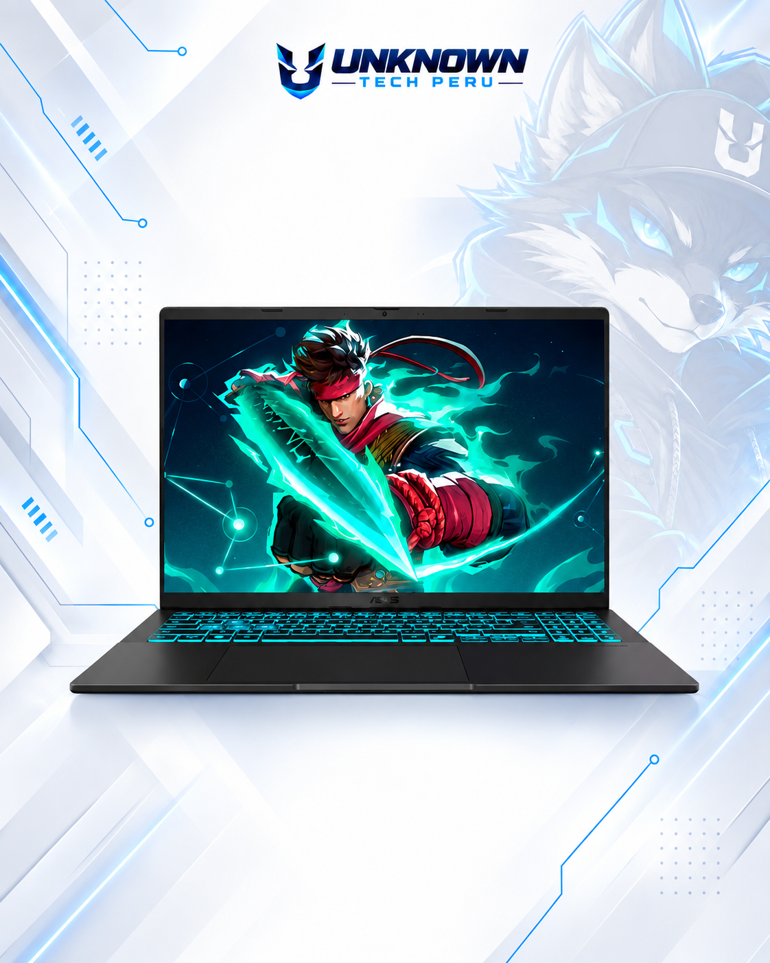 LAPTOP GAMING ASUS V16 V3607VM-ES74 GAMING INTEL CORE 7 240H | 512GB SSD M.2 | 16GB RAM DDR5 5600MHz | 16" WUXGA (1920X1200) | 144Hz | NVIDIA GEFORCE RTX 5060 8GB | WIN 11 HOME | COLOR MATTE BLACK | TECLADO INGLES