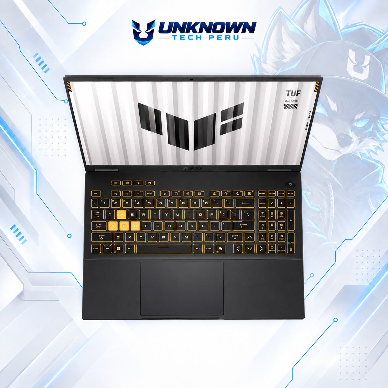 LAPTOP GAMING ASUS TUF F16 GAMING Intel Core i7-14650HX | 512GB SSD M.2 | 16GB RAM DDR5 5600MHZ | 16" WUXGA (1920x1200) | 165Hz |  NVIDIA RTX 5060 8GB | WIN 11 HOME | COLOR JAEGAR GREY | TECLADO INGLES