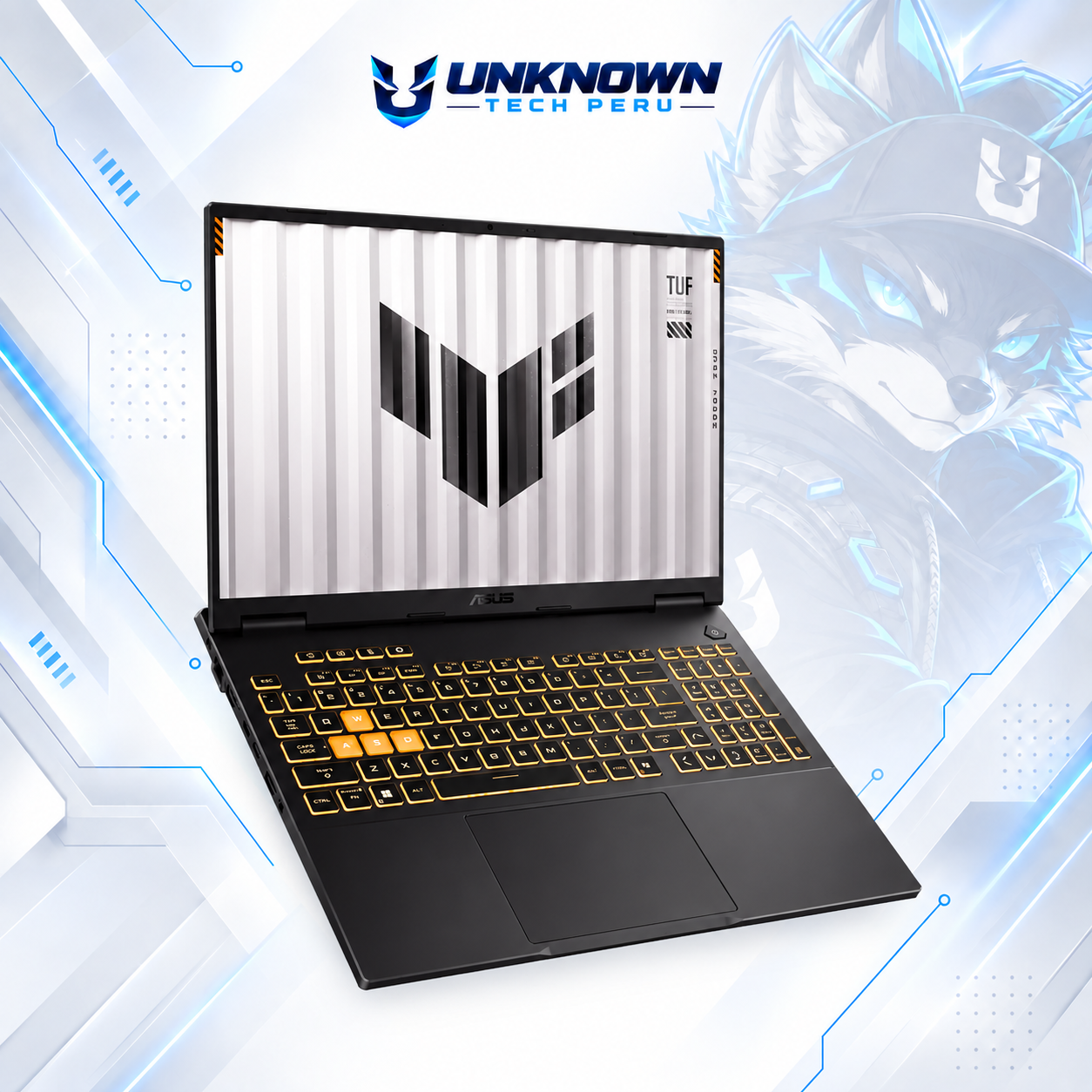 LAPTOP GAMING ASUS TUF F16 GAMING Intel Core i7-14650HX | 512GB SSD M.2 | 16GB RAM DDR5 5600MHZ | 16" WUXGA (1920x1200) | 165Hz |  NVIDIA RTX 5060 8GB | WIN 11 HOME | COLOR JAEGAR GREY | TECLADO INGLES #5
