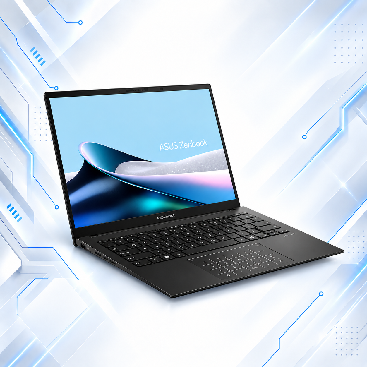 LAPTOP ASUS ZENBOOK UM3406GA Ryzen™ AI 7 445 | 1TB SSD M.2 | 16GB RAM DDR5 | 14" WUXGA (1920x1200) | 60Hz | OLED | TOUCHSCREEN | AMD Radeon™ Graphics | WIN 11 HOME | JADE BLACK | TECLADO INGLES 