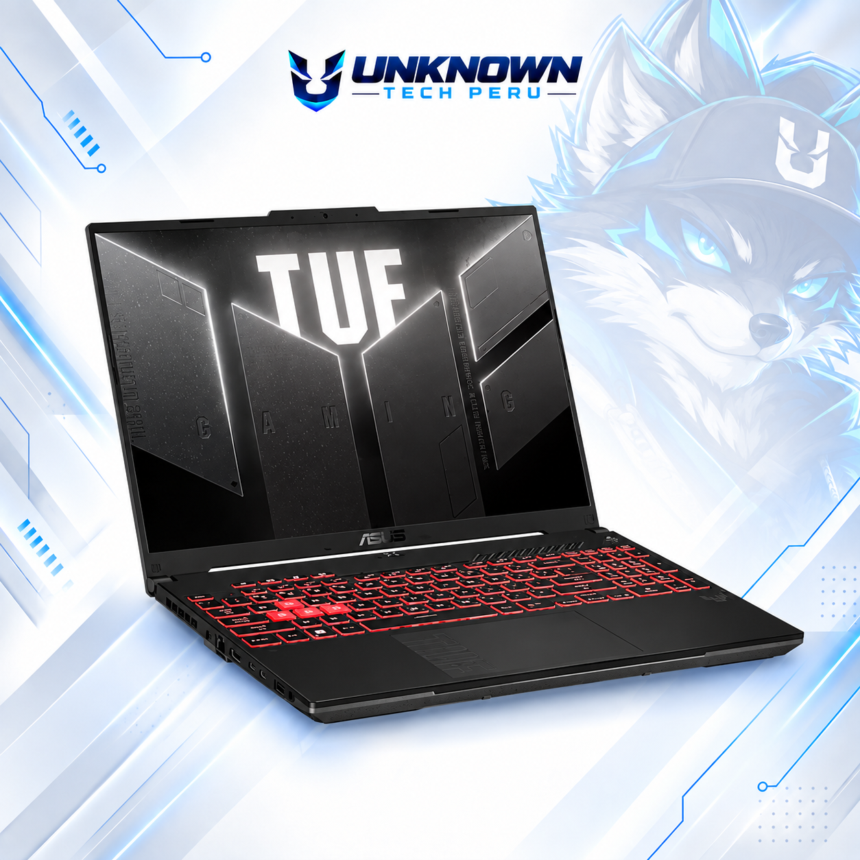LAPTOP GAMING ASUS TUF A16 FA607NUQ GAMING AMD Ryzen™ 7 170 | 512GB SSD M.2 | 16GB RAM DDR5 4800MHz | 16" WUXGA (1920x1200) | 144Hz | WIN 11 HOME | NVIDIA® RTX 4050 6GB |  MECHA GRAY | TECLADO INGLES #3