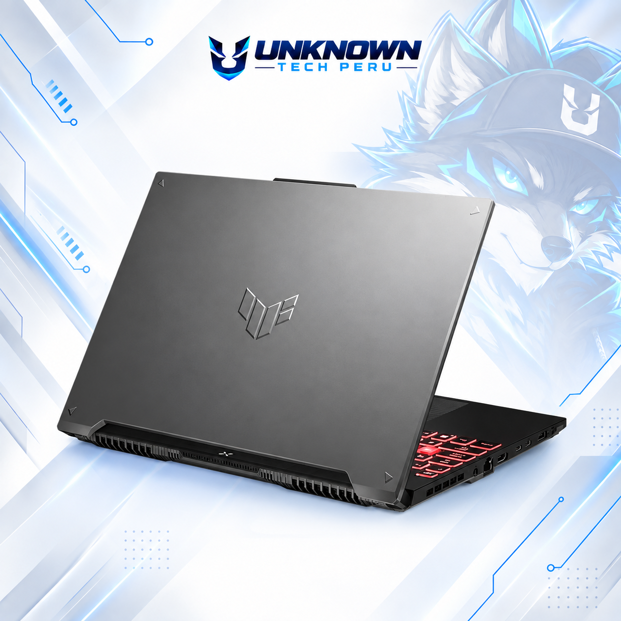 LAPTOP GAMING ASUS TUF A16 FA607NUQ GAMING AMD Ryzen™ 7 170 | 512GB SSD M.2 | 16GB RAM DDR5 4800MHz | 16" WUXGA (1920x1200) | 144Hz | WIN 11 HOME | NVIDIA® RTX 4050 6GB |  MECHA GRAY | TECLADO INGLES #5