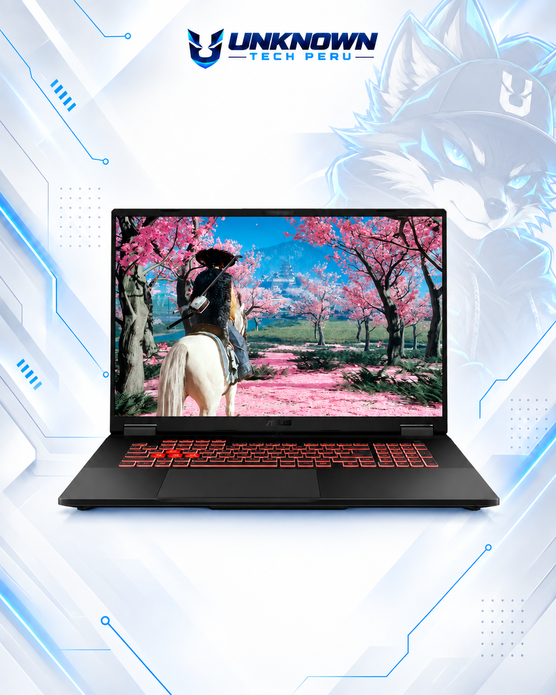LAPTOP GAMING ASUS TUF GAMING A18 FA808UH-RS74 AMD RYZEN 7 260 | 16GB RAM DDR5 5200MHz | 1TB SSD M.2 | 18” FHD+ (1920x1200) | 144Hz | WIN 11  HOME | NVIDIA GeForce RTX 5050 8GB | Gray Color | TECLADO INGLES
