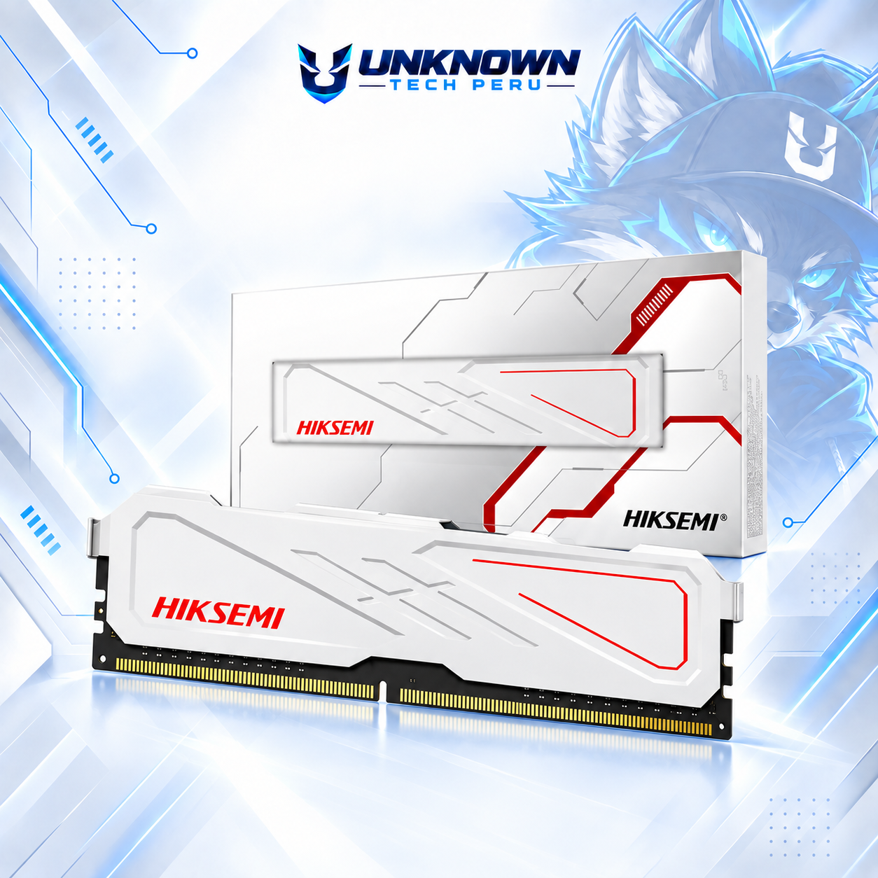 MEMORIA RAM DRR4 PARA PC HIKSEMI ARMOR 16GB/3200MHz ( HSC416U32E2_16G ) | WHITE | DDR4 | U-DIMM | CL 16 | 1.35v |