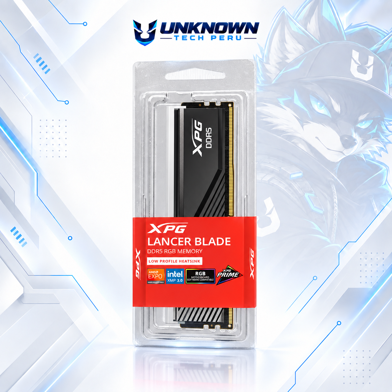 MEMORIA RAM DRR5 PARA PC XPG LANCER BLADE RGB 8GB/5600MHZ ( AX5U5600C468G-SLABRBK ) | BLACK | DDR5 | U-DIMM | CL46 | 1.1v | EXPO / XMP 3.0 | LED-ARGB