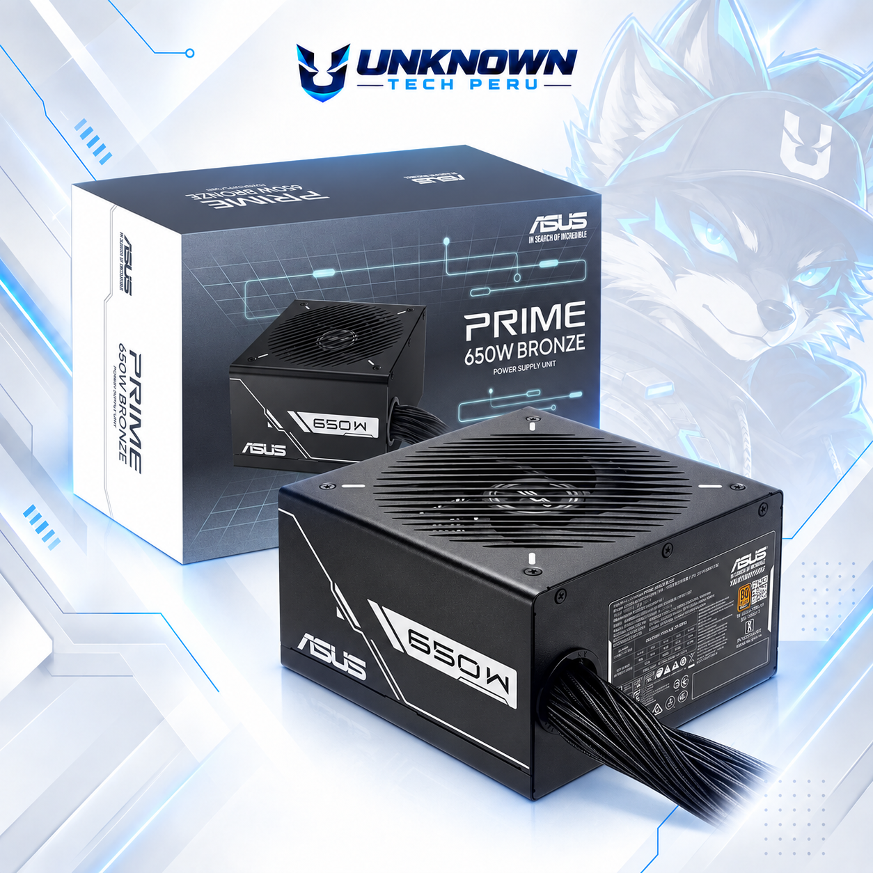 FUENTE DE PODER 650W | ASUS PRIME ( PRIME-650B-BLACK ) | BLACK | 80 PLUS BRONZE | ATX | NO MODULAR |