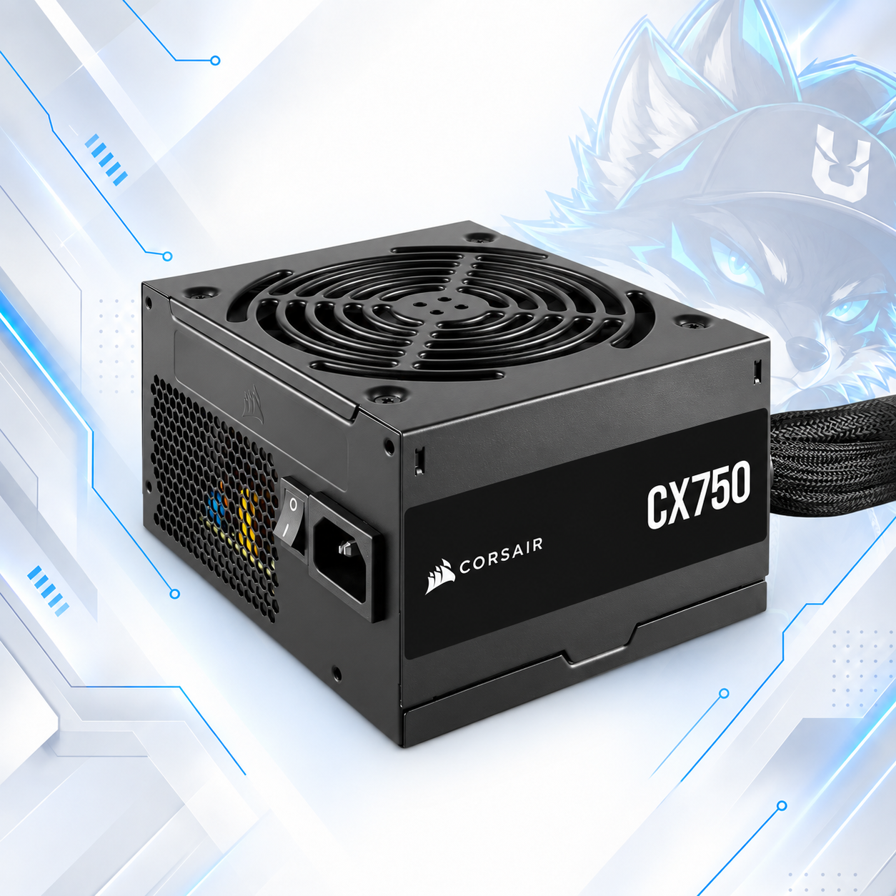 FUENTE DE PODER 750W | CORSAIR CX750 ( CP-9020279-NA ) | BLACK | 80 PLUS BRONZE | ATX | NO MODULAR | #3