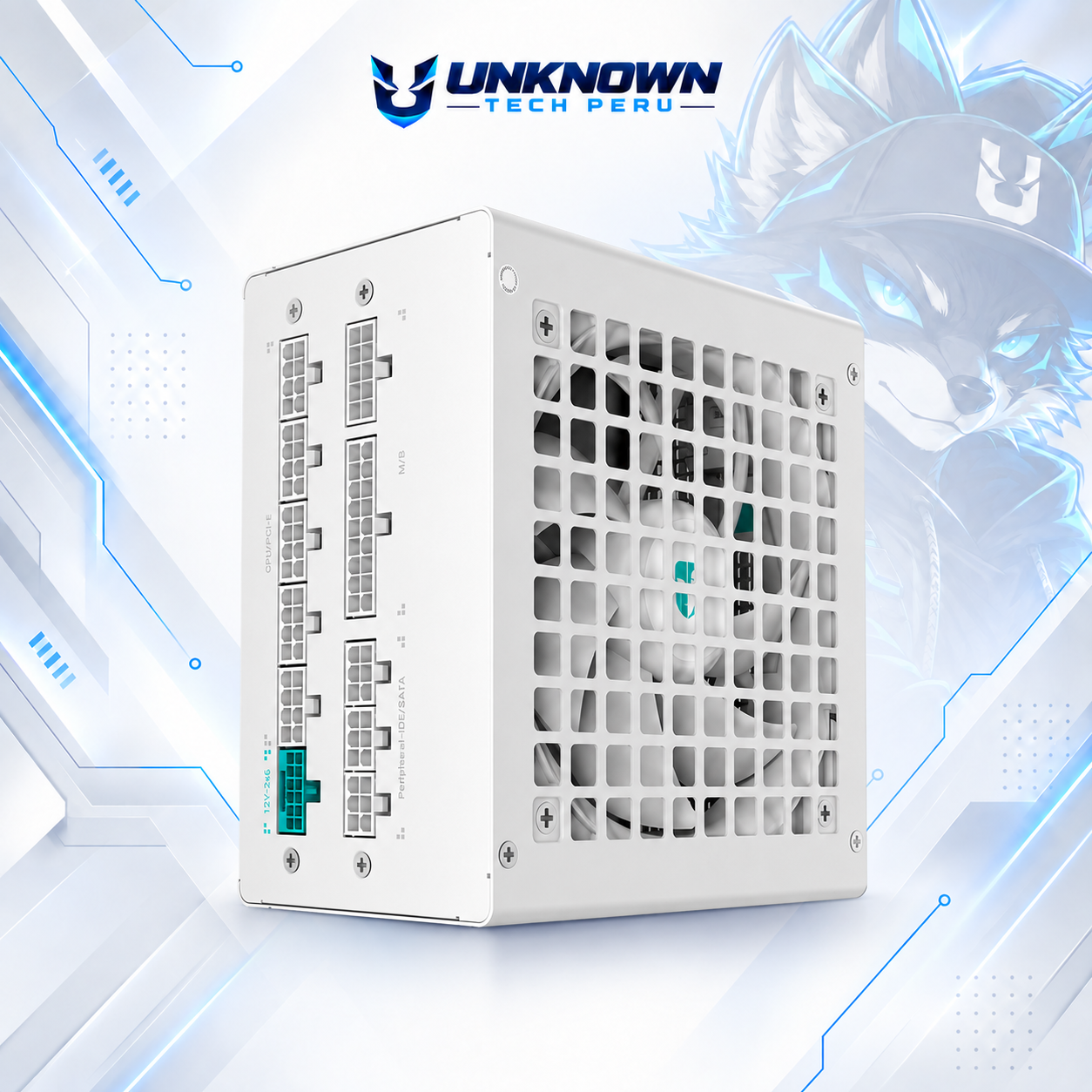 FUENTE DE PODER 850W | DEEPCOOL PQ850G WH ( R-PQ850G-FD1W-JGUS-V1 ) | WHITE | 80 PLUS GOLD | ATX 3.1 | PCIe 5.1 | FULL MODULAR | #7