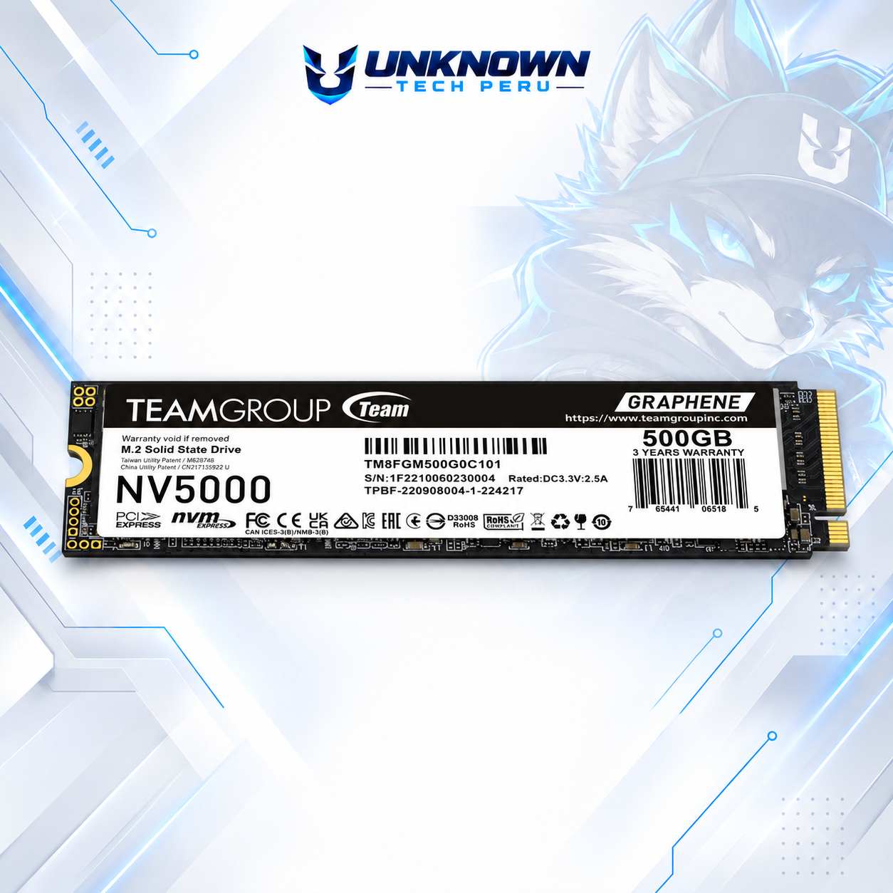 DISCO SOLIDO M.2 2280 TEAMGROUP MP33 512GB NVMe ( TM8FGM500G0C101 ) | NV5000 | LECTURA 4500MB/s - ESCRITURA 1800MB/s | PCIe GEN 4.0