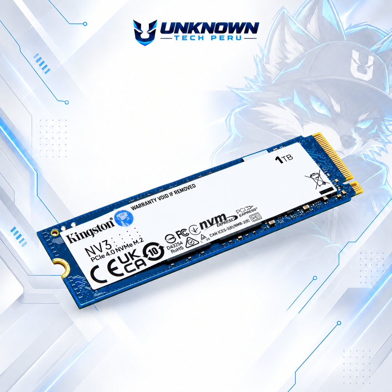 DISCO SOLIDO M.2 2280 KINGSTONG NV3 1TB NVMe ( SNV3S/1000G ) | NV3 | LECTURA 6000MB/s - ESCRITURA 4000MB/s | PCIe GEN 4.0 #3