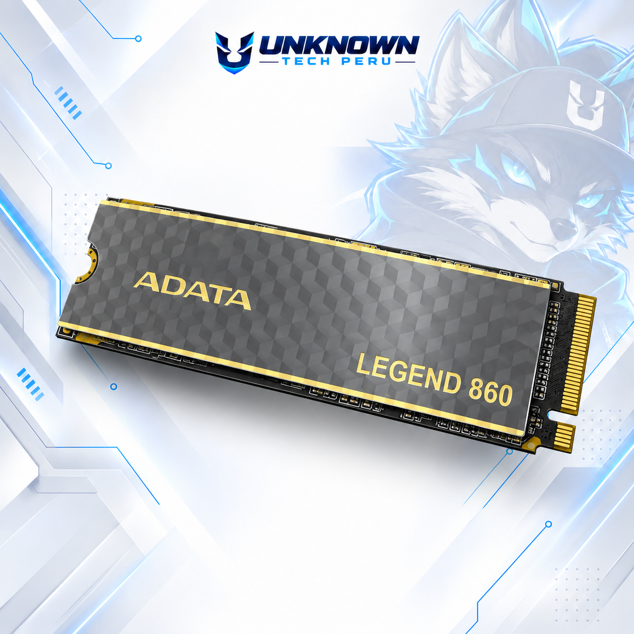 DISCO SOLIDO M.2 2280 ADATA LEGEND 860  1TB NVMe ( SLEG-860-1000GCS ) | LEGEND 860 | C/ DISIPADOR | LECTURA 6000MB/s - ESCRITURA 5000MB/s | PCIe GEN 4.0