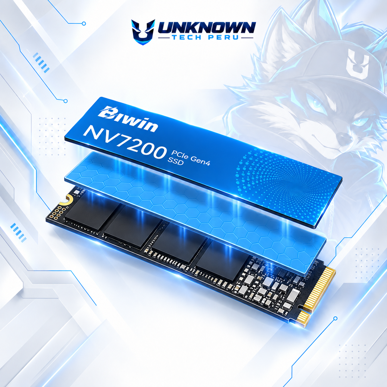 DISCO SOLIDO M.2 2280 BIWIN NV7200 2TB NVMe ( BNV720002TB-RGX) | NV7200 | C/ DISIPADOR | LECTURA 7200MB/s - ESCRITURA 6500MB/s | PCIe GEN 4.0 #3