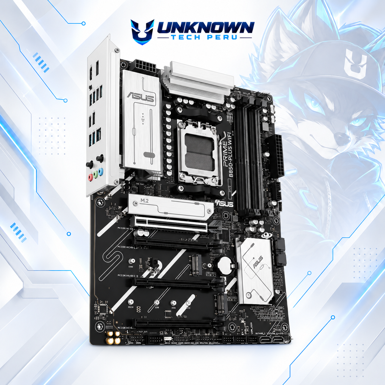 MOTHERBOARD AMD ASUS PRIME B850-PLUS WIFI ( 90MB1L80-MVAAY0 ) | RYZEN 7 / 8 / 9 SERIES | WIFI 6E | DDR5 | 4 SLOT RAM - 256GB MAX / 8000MHZ+ (OC) | 3 SLOT M.2 | ATX | PCIe 5.0 x16 | SOCKET AM5 #4