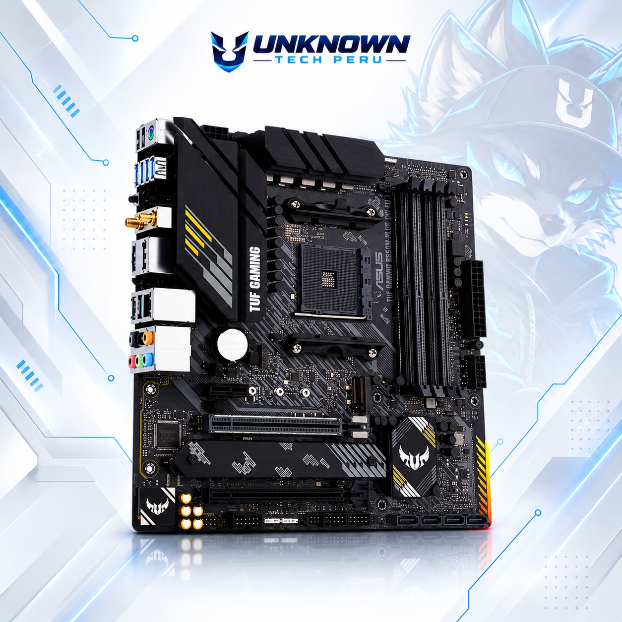 MOTHERBOARD AMD ASUS TUF GAMING B550M-PLUS WIFI ( TUF GAMING B550M-PLUS WIFI )  | RYZEN 3 / 4 / 5 SERIES | DDR4 | WIFI 6 | 4 SLOT RAM - 128GB MAX / 3200MHZ | 2 SLOT M.2 | MICRO ATX | PCIe 4.0 | AM4 #4