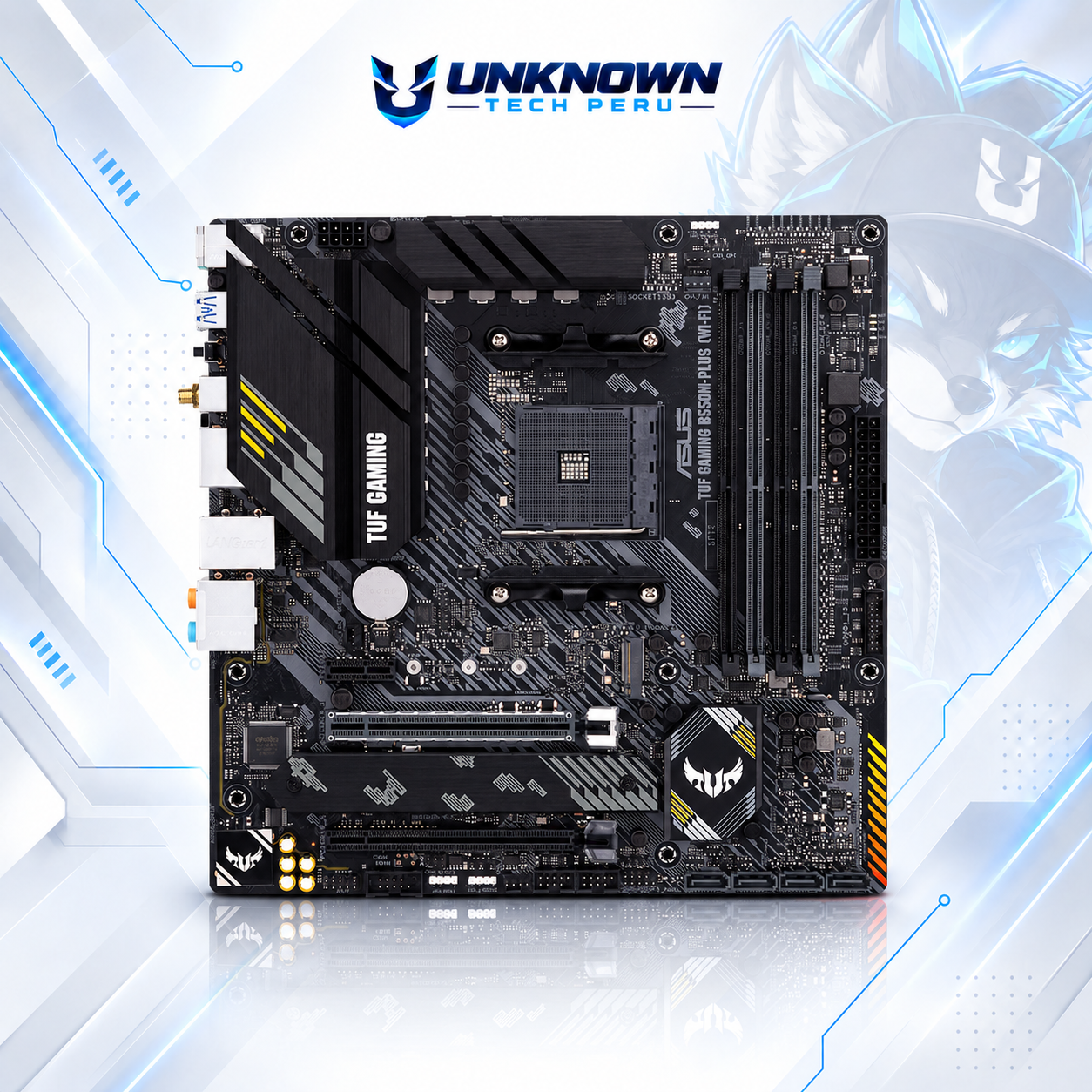 MOTHERBOARD AMD ASUS TUF GAMING B550M-PLUS WIFI ( TUF GAMING B550M-PLUS WIFI )  | RYZEN 3 / 4 / 5 SERIES | DDR4 | WIFI 6 | 4 SLOT RAM - 128GB MAX / 3200MHZ | 2 SLOT M.2 | MICRO ATX | PCIe 4.0 | AM4 #3