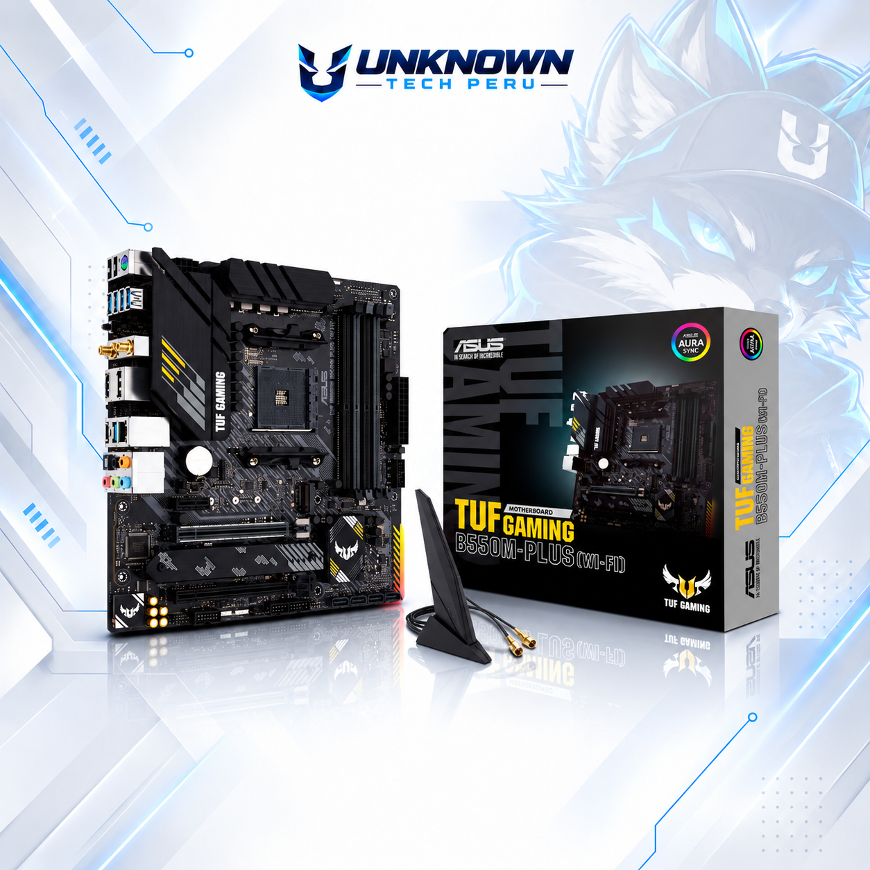 MOTHERBOARD AMD ASUS TUF GAMING B550M-PLUS WIFI ( TUF GAMING B550M-PLUS WIFI )  | RYZEN 3 / 4 / 5 SERIES | DDR4 | WIFI 6 | 4 SLOT RAM - 128GB MAX / 3200MHZ | 2 SLOT M.2 | MICRO ATX | PCIe 4.0 | AM4